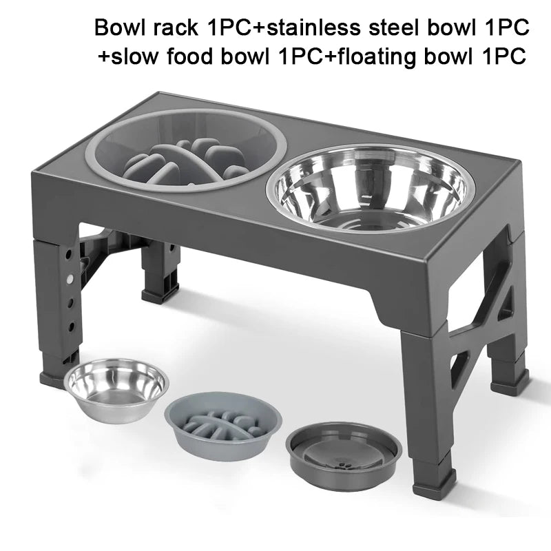 Elevated Adjustable Dog Feeder Stand