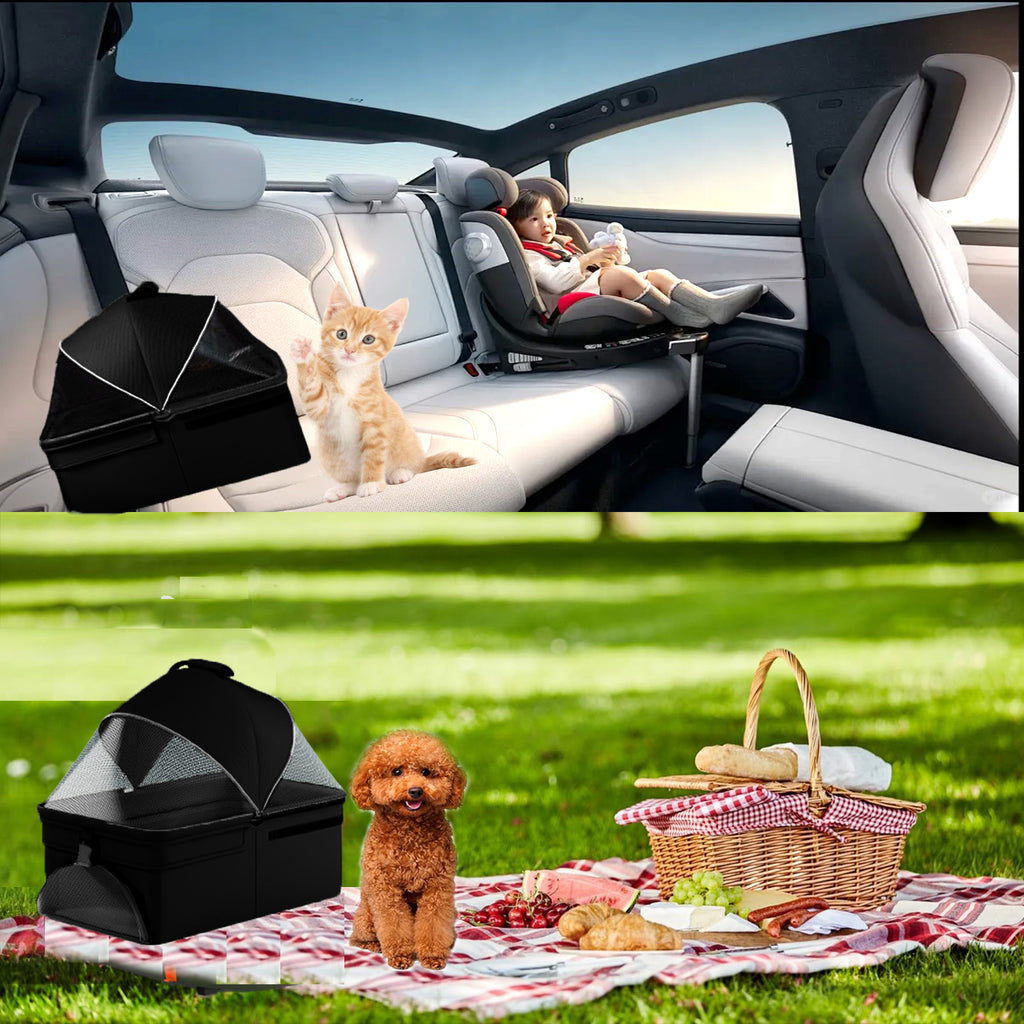 2-in-1 Foldable Pet Stroller & Car Seat