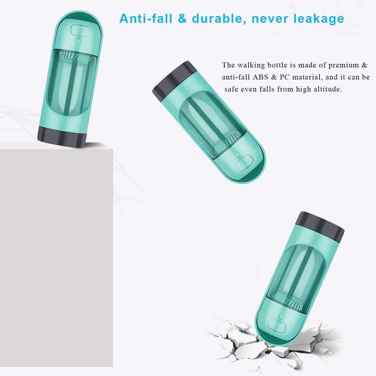 Portable Dog Water Bottle Dispenser with Travel Bowl