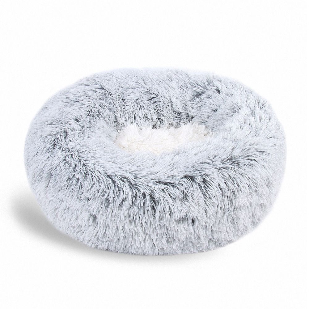 Round Plush Pet Bed for Cats & Small Dogs