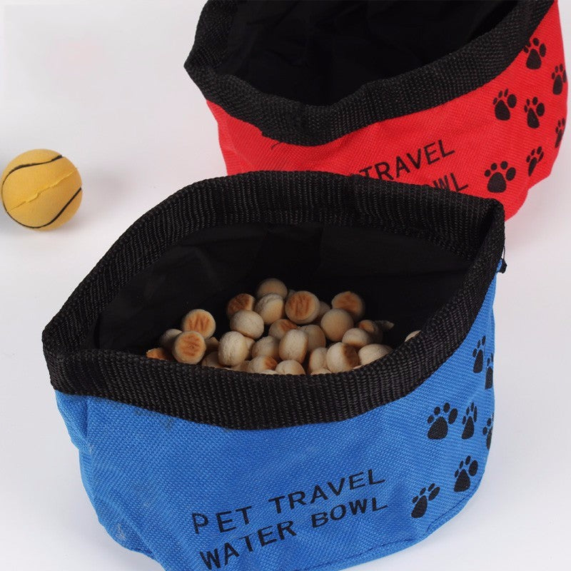Foldable Canvas Pet Travel Bowl & Water Bottle