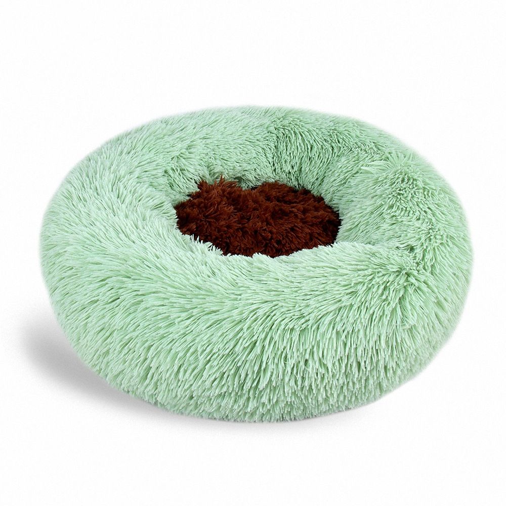 Round Plush Pet Bed for Cats & Small Dogs