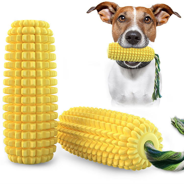 Corn Squeaky Dog Toothbrush Chew Toy