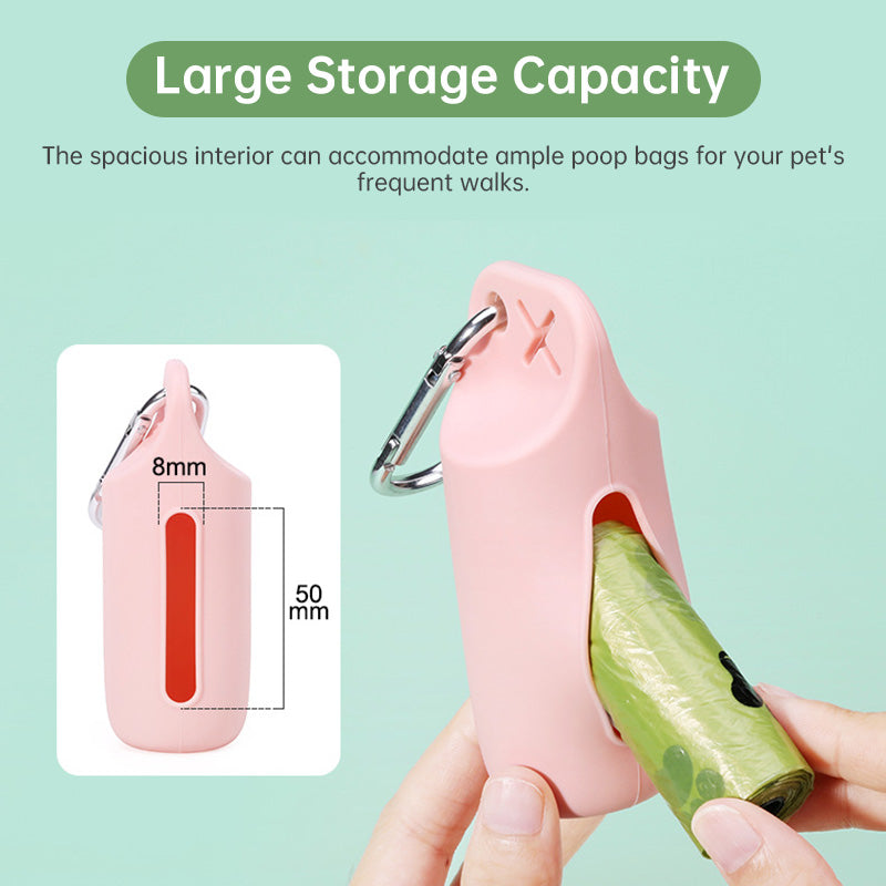 Silicone Poop Bag Holder with Dispenser & Storage Case