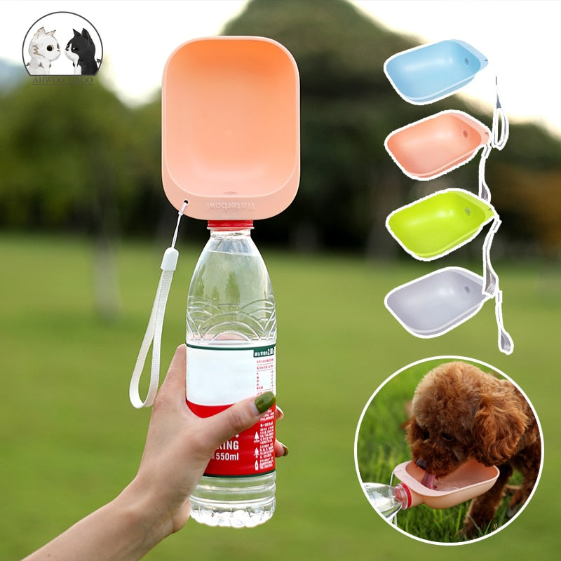 Portable Dog Travel Water Bottle with Bowl