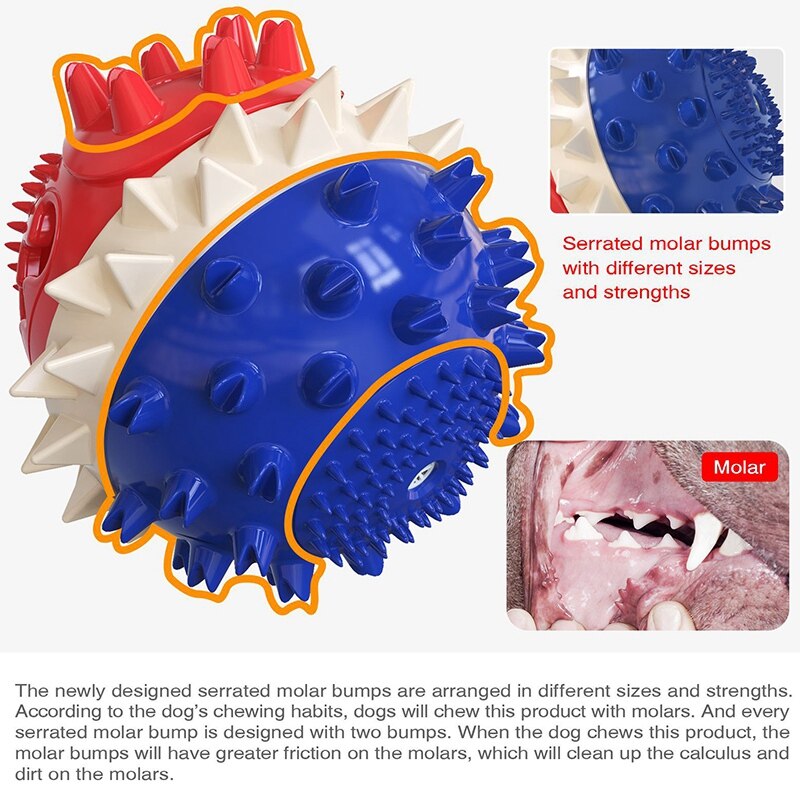 Dog Toy Rubber Ball Chew Dispenser