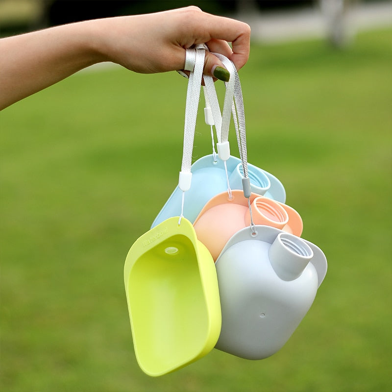 Portable Dog Travel Water Bottle with Bowl