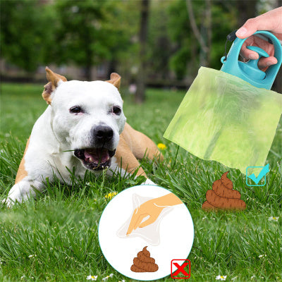 Dog Pooper Scooper with Built-in Bag Dispenser