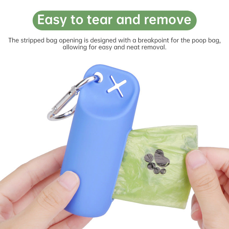 Silicone Poop Bag Holder with Dispenser & Storage Case