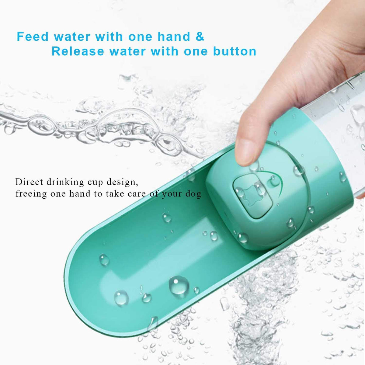 Portable Dog Water Bottle Dispenser with Travel Bowl