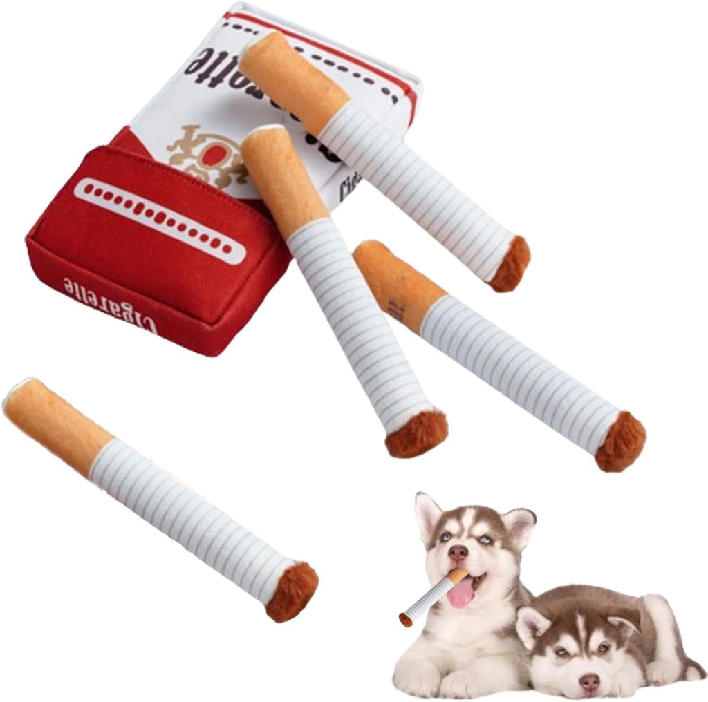 Squeaky Cigarette Plush Dog Toy