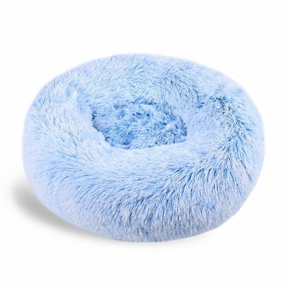 Round Plush Pet Bed for Cats & Small Dogs
