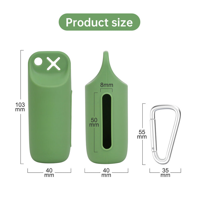 Silicone Poop Bag Holder with Dispenser & Storage Case