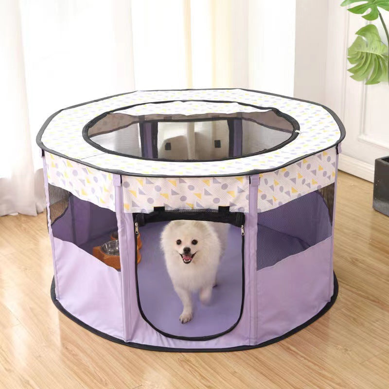 Foldable Cat Enclosure Tent with Mesh Door