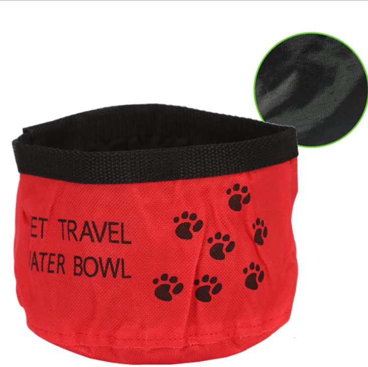 Foldable Canvas Pet Travel Bowl & Water Bottle