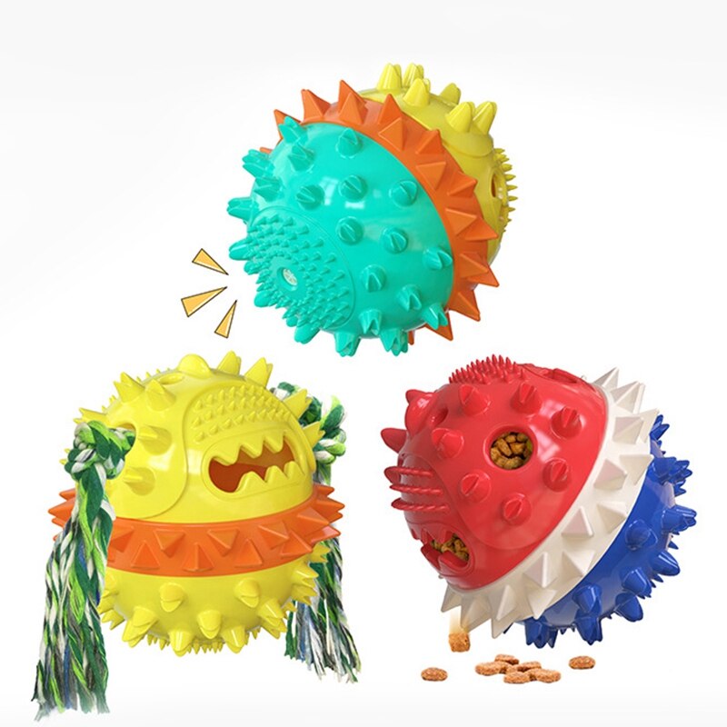 Dog Toy Rubber Ball Chew Dispenser