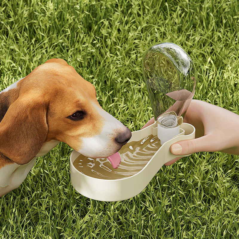 2-Layer Dog Travel Water Bottle & Feeder