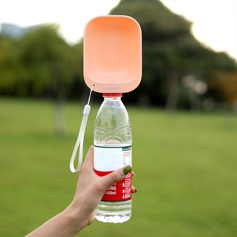 Portable Dog Travel Water Bottle with Bowl