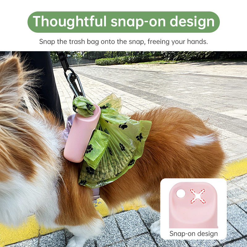 Silicone Poop Bag Holder with Dispenser & Storage Case
