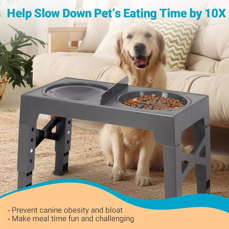 Elevated Adjustable Dog Feeder Stand