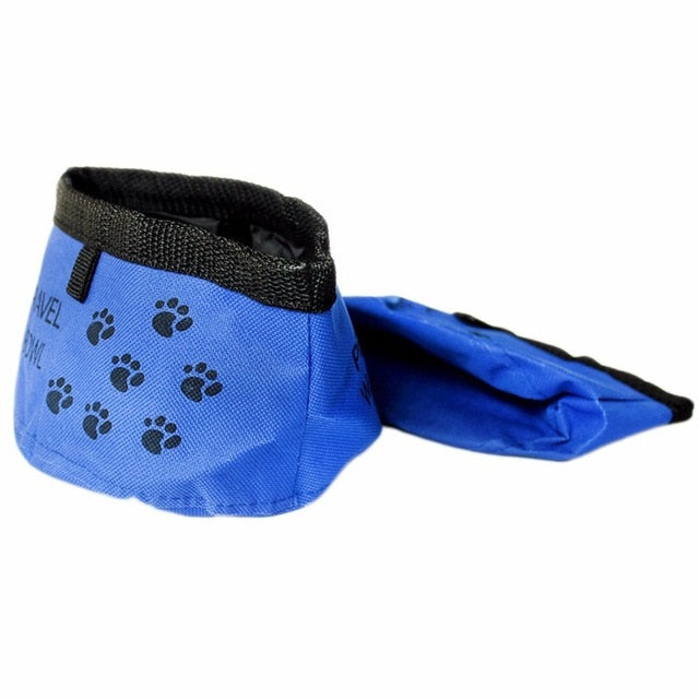 Foldable Canvas Pet Travel Bowl & Water Bottle