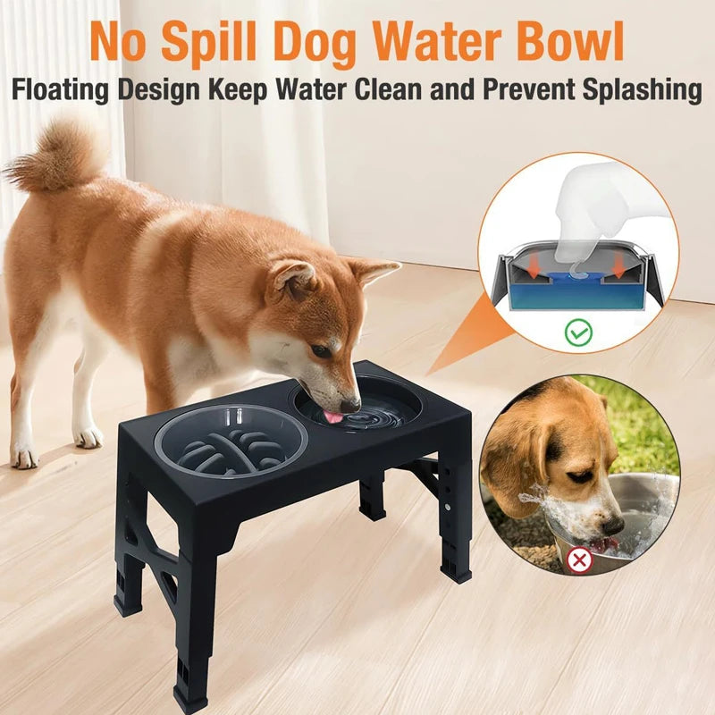 Elevated Adjustable Dog Feeder Stand