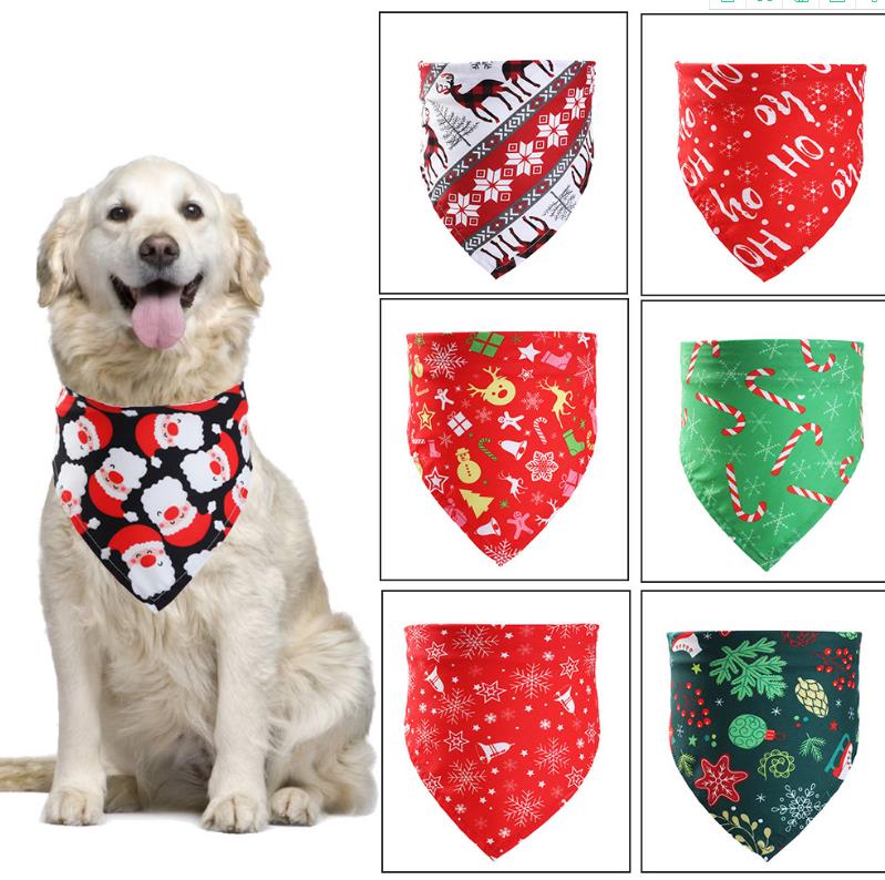 Christmas Pet Bandana Saliva Towel