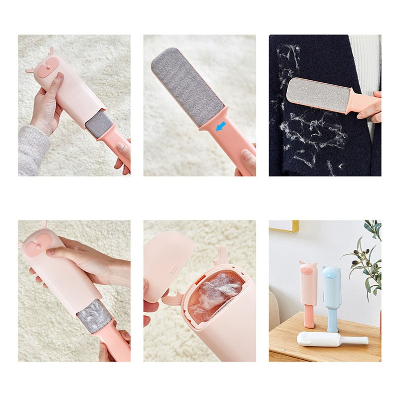 Self-Cleaning Pet Hair Lint Brush