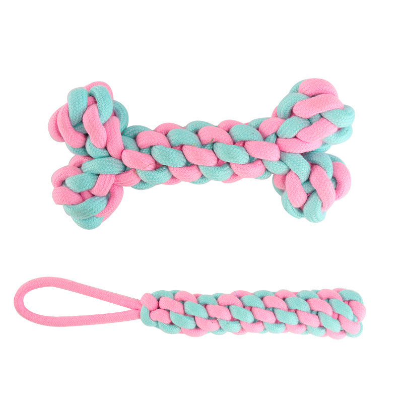 Cotton Knot Rope Dog Chew Toy Set