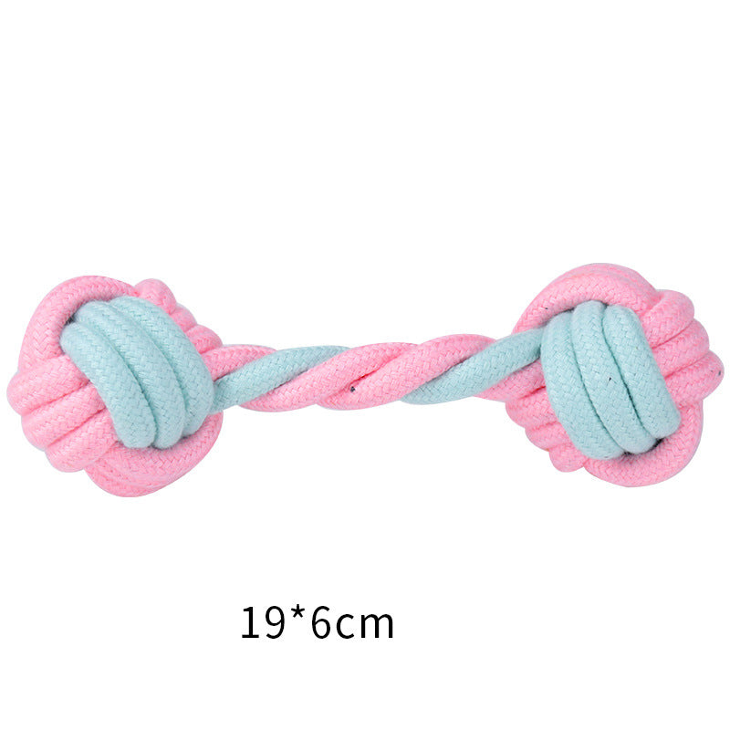 Cotton Knot Rope Dog Chew Toy Set