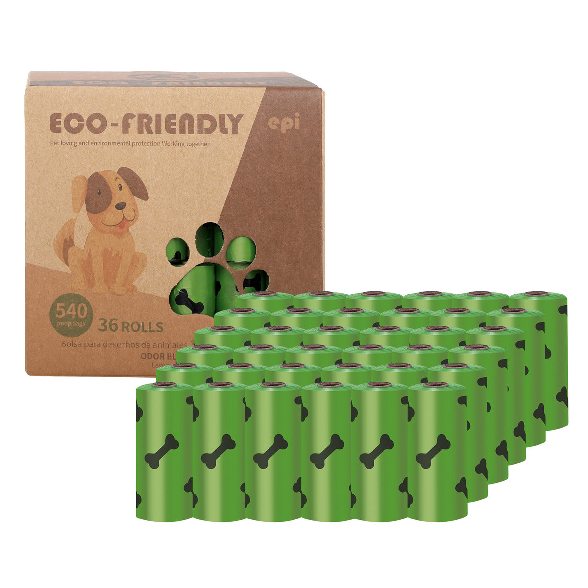 Biodegradable Dog Poop Bags with Dispenser Box