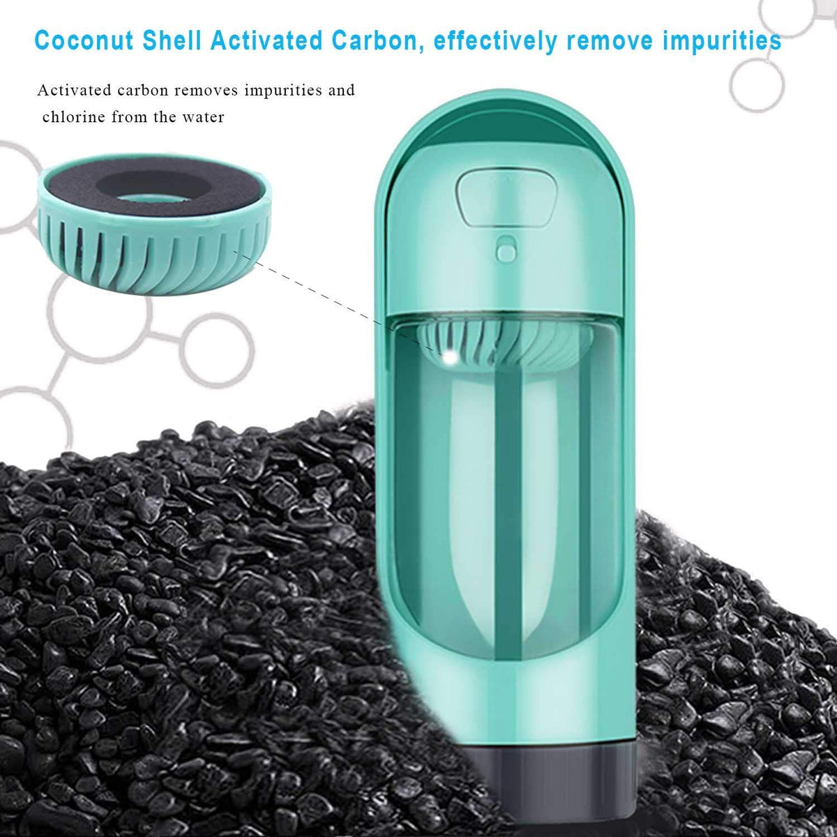 Portable Dog Water Bottle Dispenser with Travel Bowl