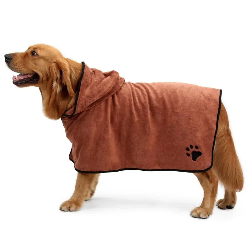 Super Absorbent Dog Bath Towel Robe