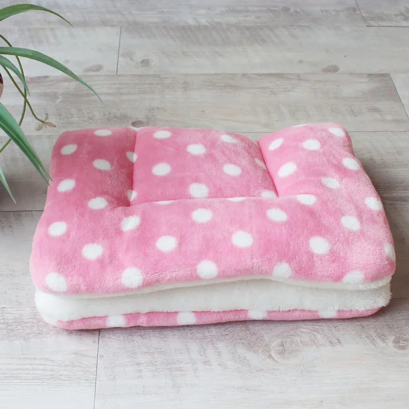 Soft Fleece Pet Travel Blanket & Bed Mat