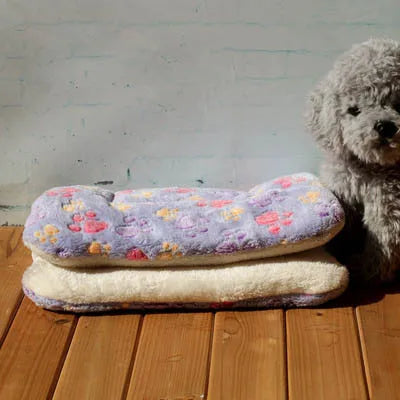 Soft Fleece Pet Travel Blanket & Bed Mat