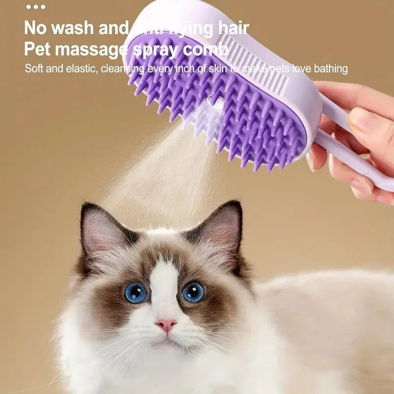 Electric Steam Grooming Brush for Cats & Dogs