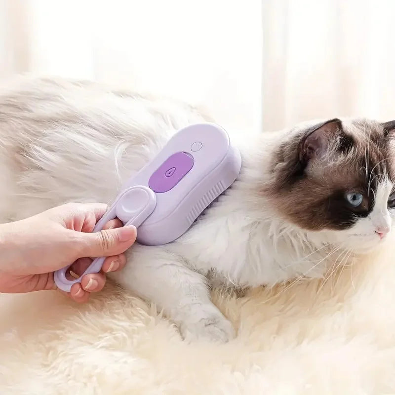 Electric Steam Grooming Brush for Cats & Dogs