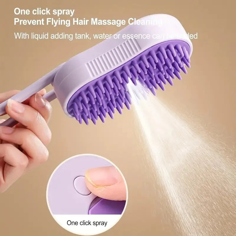 Electric Steam Grooming Brush for Cats & Dogs