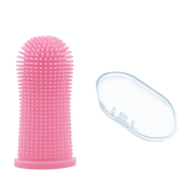 Soft Silicone Finger Toothbrush for Dogs & Cats