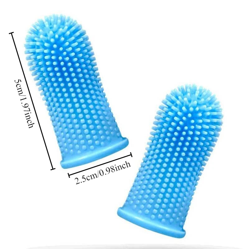 Soft Silicone Finger Toothbrush for Dogs & Cats